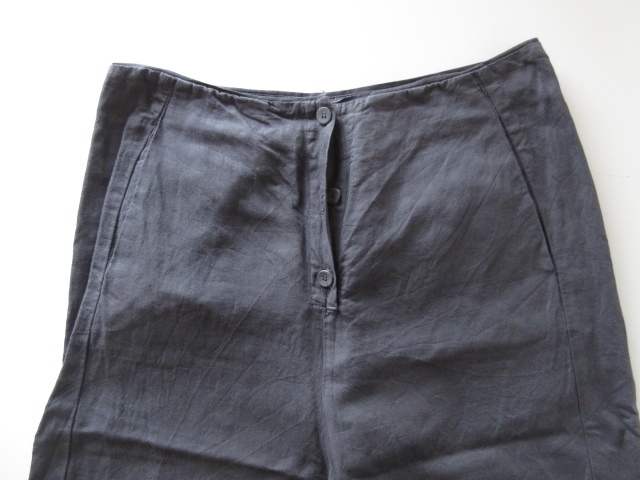 KristenseN DU NORD / クリステンセン ドゥ ノルド D-210 cotton linen wide pants 2 CHARCOAL / ワイドパンツ_画像5