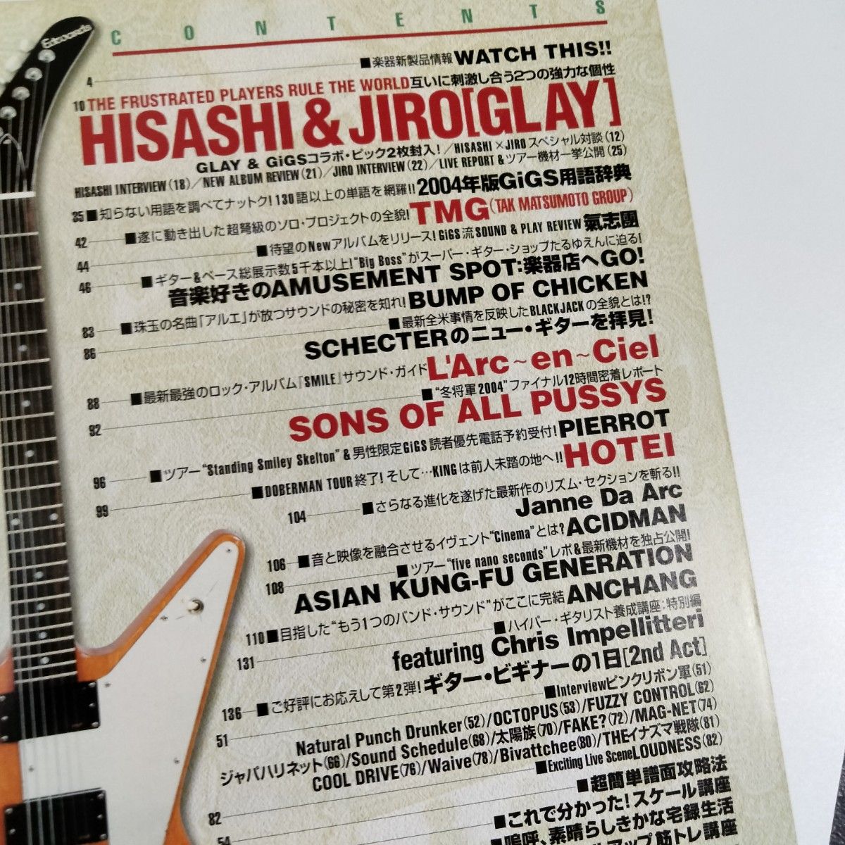 GiGS　月刊ギグス　GLAY　HISASHI　JIRO　HOTEI　L'Arc～en～Ciel　ラルク　音楽雑誌