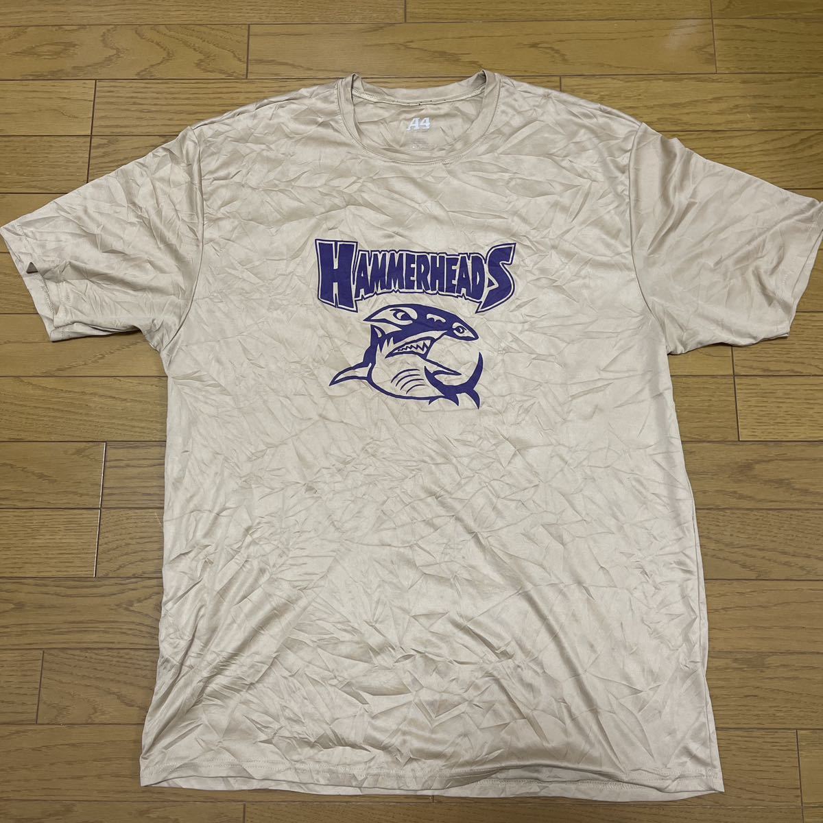 送料無料■HAMMERHEADS ベージュ キャメル 半袖 Tシャツ USA古着_画像1