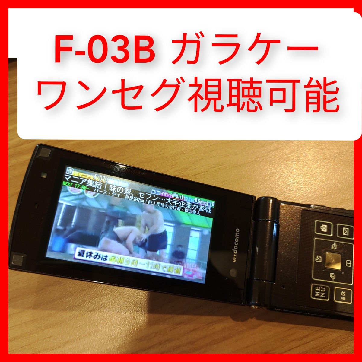 F-03B ドコモ ガラケー ワンセグ視聴可能 契約不要 富士通 F-03B ドコモ ガラケー ワンセグ視聴可能 契約不要 富士通