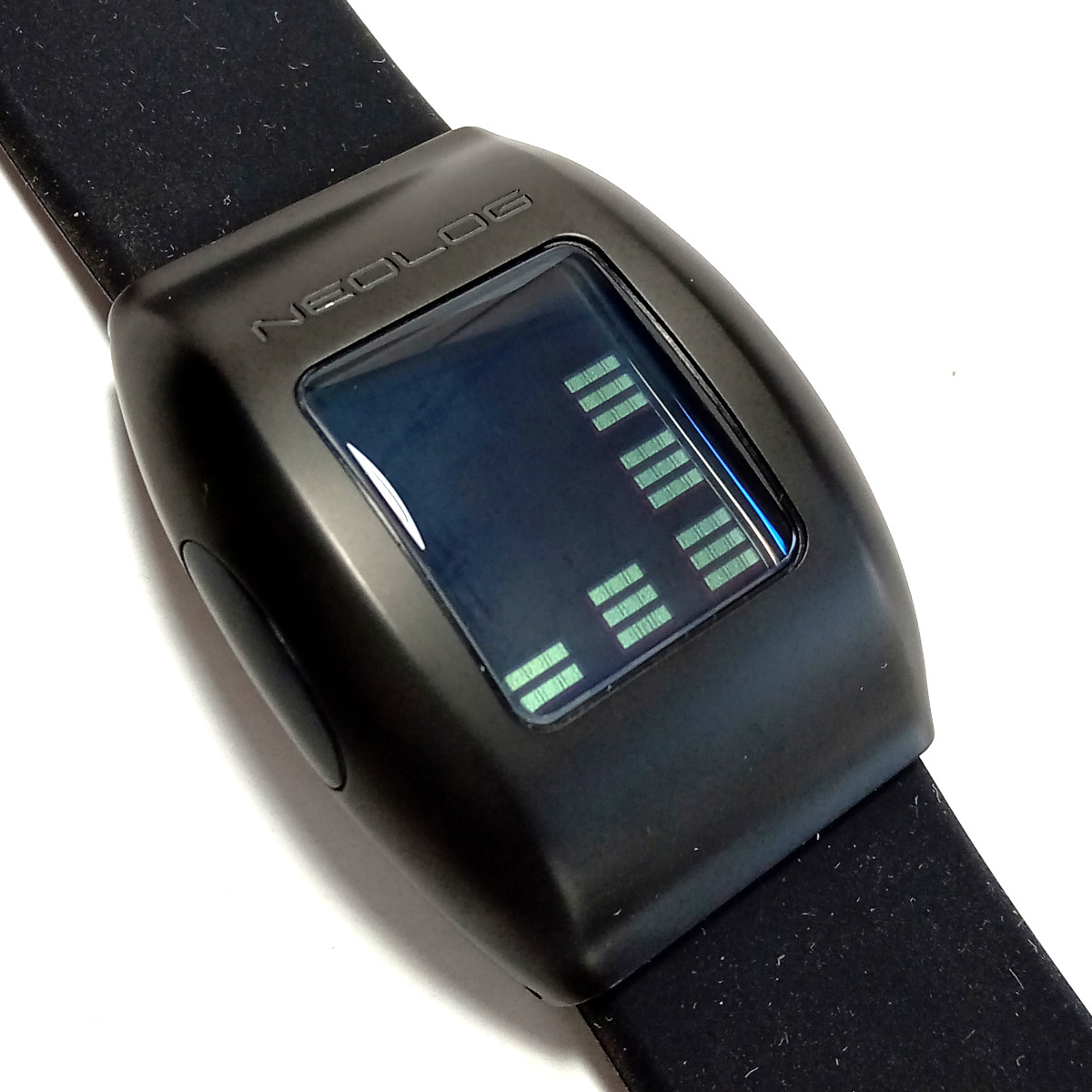 【neo47】新品 ネオログ NEOLOG A-24 Ⅱ DARK SILICONE デジタル腕時計 シリコン 黒ラバーベルト ブラック SWHD-002-20 5気圧防水_画像1