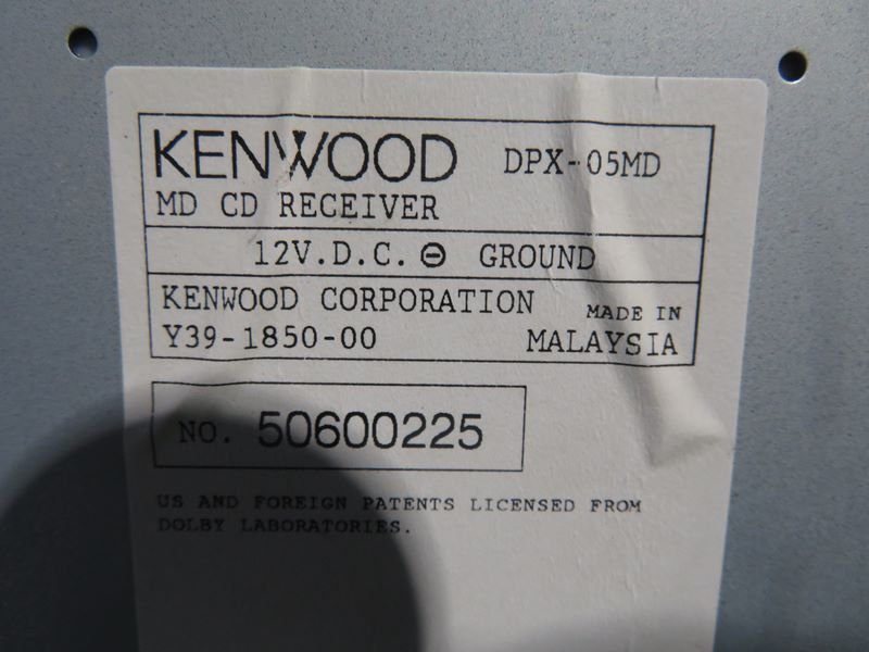 [psi] Kenwood DPX-05MD MDLP соответствует CD*MD ресивер рабочее состояние подтверждено 