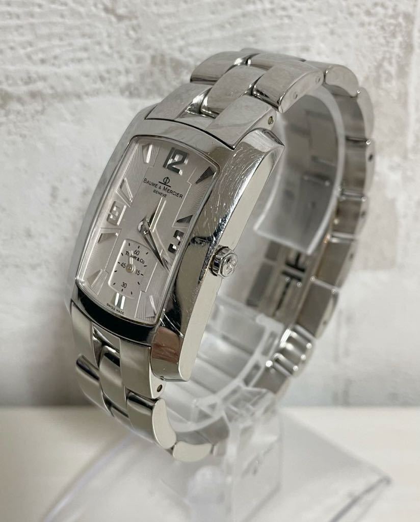 BAUME&MERCIER ボーム&メルシエ ティファニーWネーム ハンプトン 65310 腕時計 クォーツ スモセコ メンズ レディース 稼動品_画像2