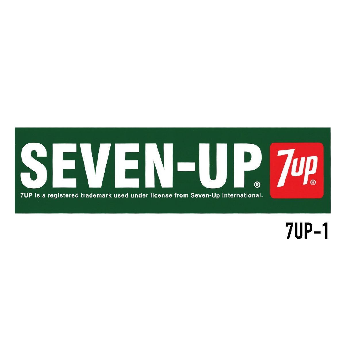 【７ＵＰ・セブンアップ】※《バンパーステッカー／グリーン・サイズ76×279mm》　６８～８０年代ロゴ　ステッカー_画像4