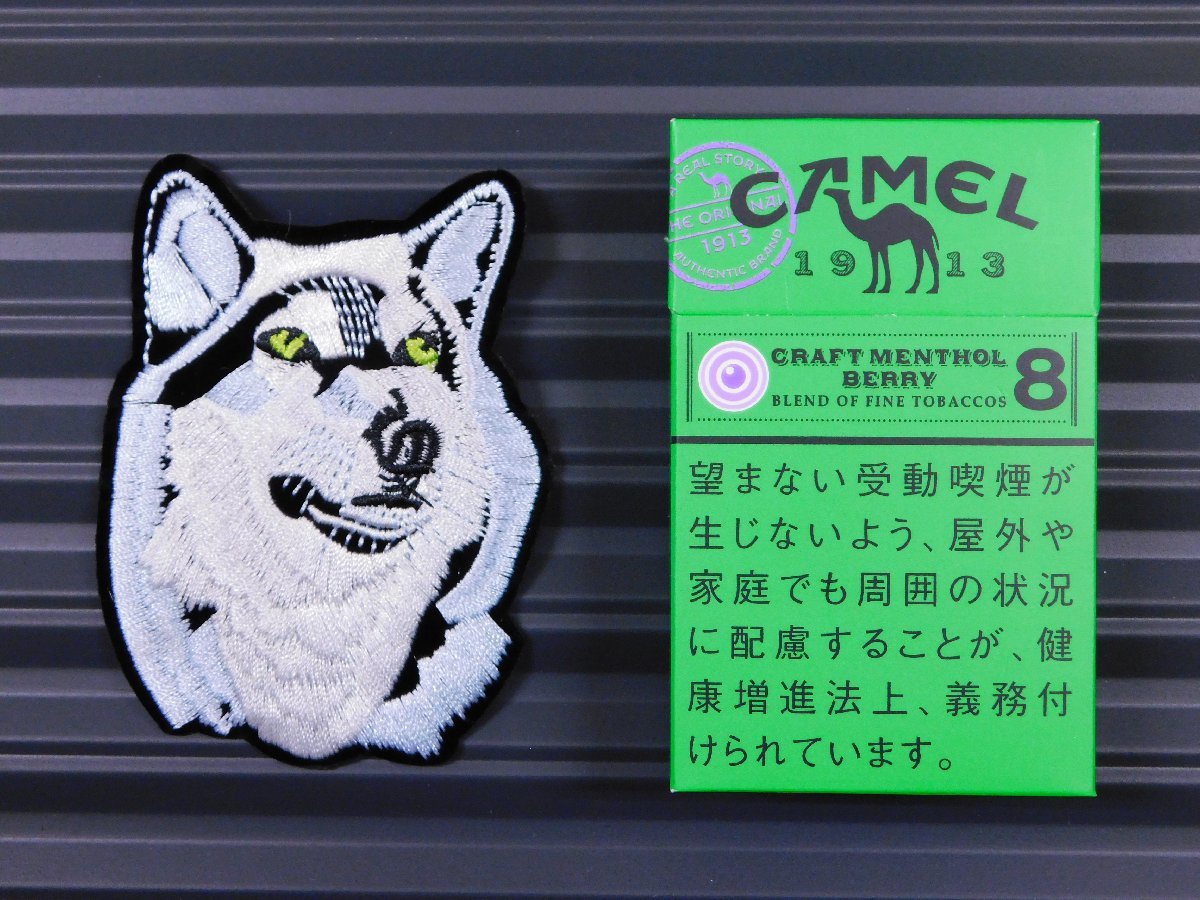 送料\84【動物・アニマル】※《アイロン刺繍ワッペン／狼・オオカミ・ウルフ》 アメリカン雑貨 刺繍ワッペン アイロンワッペンの画像3