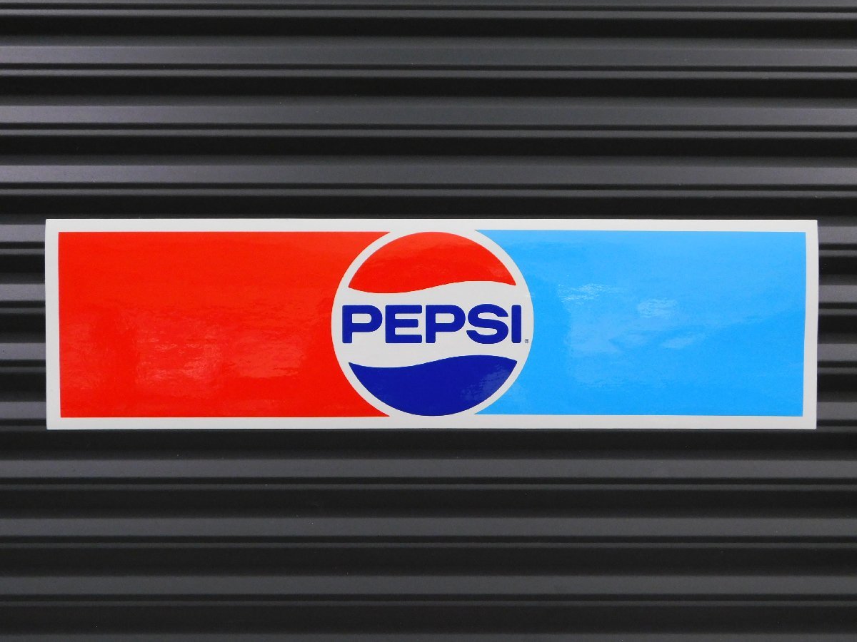 [PEPSI* Pepsi ]*{ bumper sticker | size 76×279mm} 71~87 period Logo Pepsi-Cola sticker 