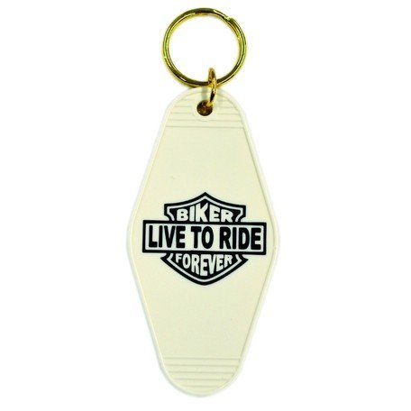 * postage \\120*[mo-teru key holder ]*{ROUTE66* white } hotel key tag key holder 