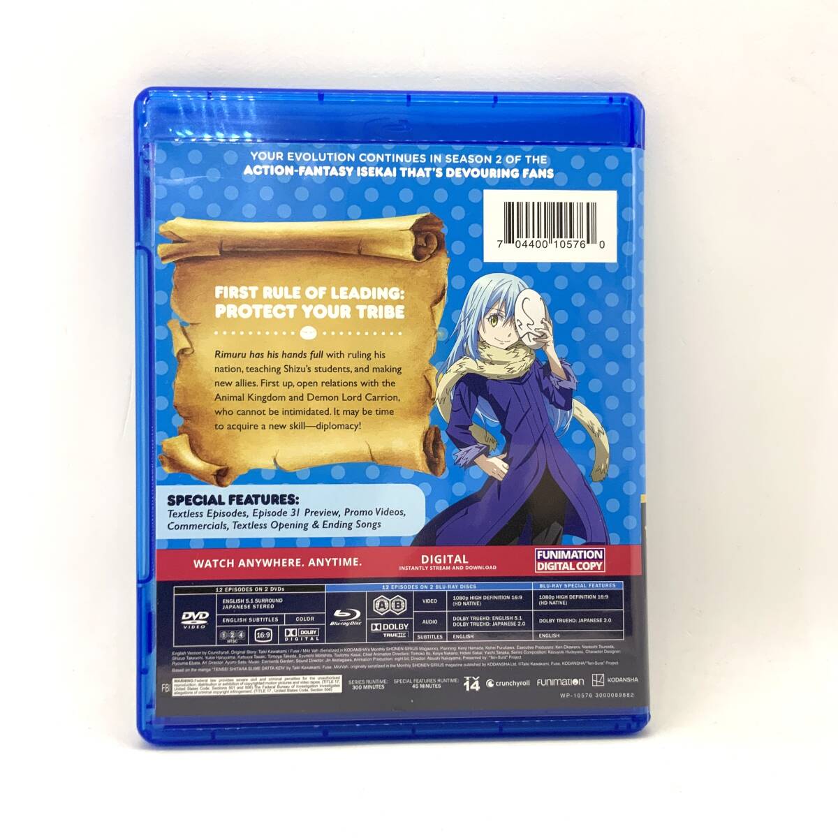 【送料無料】　未使用開封品　転生したらスライムだった件　第2期　全話セット　Blu-ray　北米版ブルーレイ