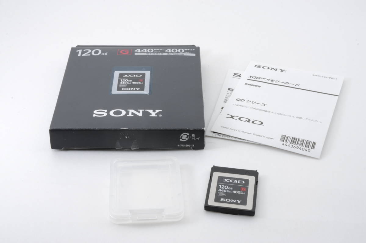 L2367 フォーマット済 XQDカード ソニー SONY 120GB QD-G120F 箱 ケース 取説付 メモリーカード クリックポスト