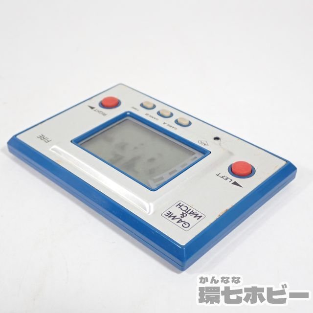 2QM27◆当時物 任天堂 ゲームウォッチ FIRE GAME&WATHC 箱説付 動作OK 現状/昭和レトロ LCD LSIゲーム 送:-/60_画像4