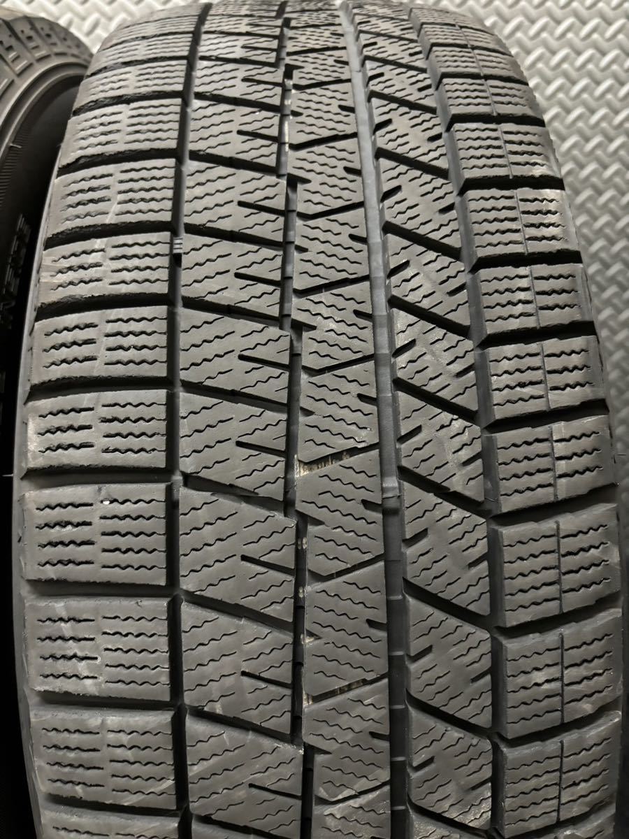 225/60R17 DUNLOP/WINTER MAXX WM03 21年製 Exceeder 17インチ 7J＋38 114.3 5H スタッドレス 4本 ダンロップ アルファード 等 (3-C56)_画像9