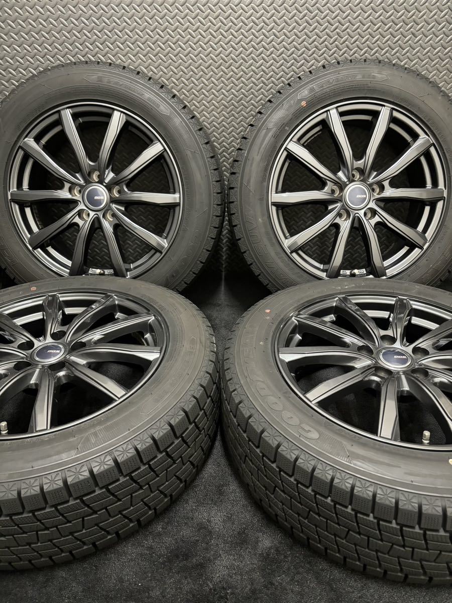 215/60R17 GOODYEAR/ICENAVI SUV 21年製 D.O.S 17インチ 7J＋40 114.3 5H スタッドレス 4本 アルファード ヴェルファイア (7-C61)_画像1