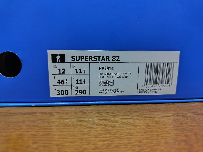 【30.0】未使用品 adidas Originals SUPERSTAR 82 CRYSTAL WHITE スーパースター82 クリスタルホワイト アディダスオリジナルス 白_画像8