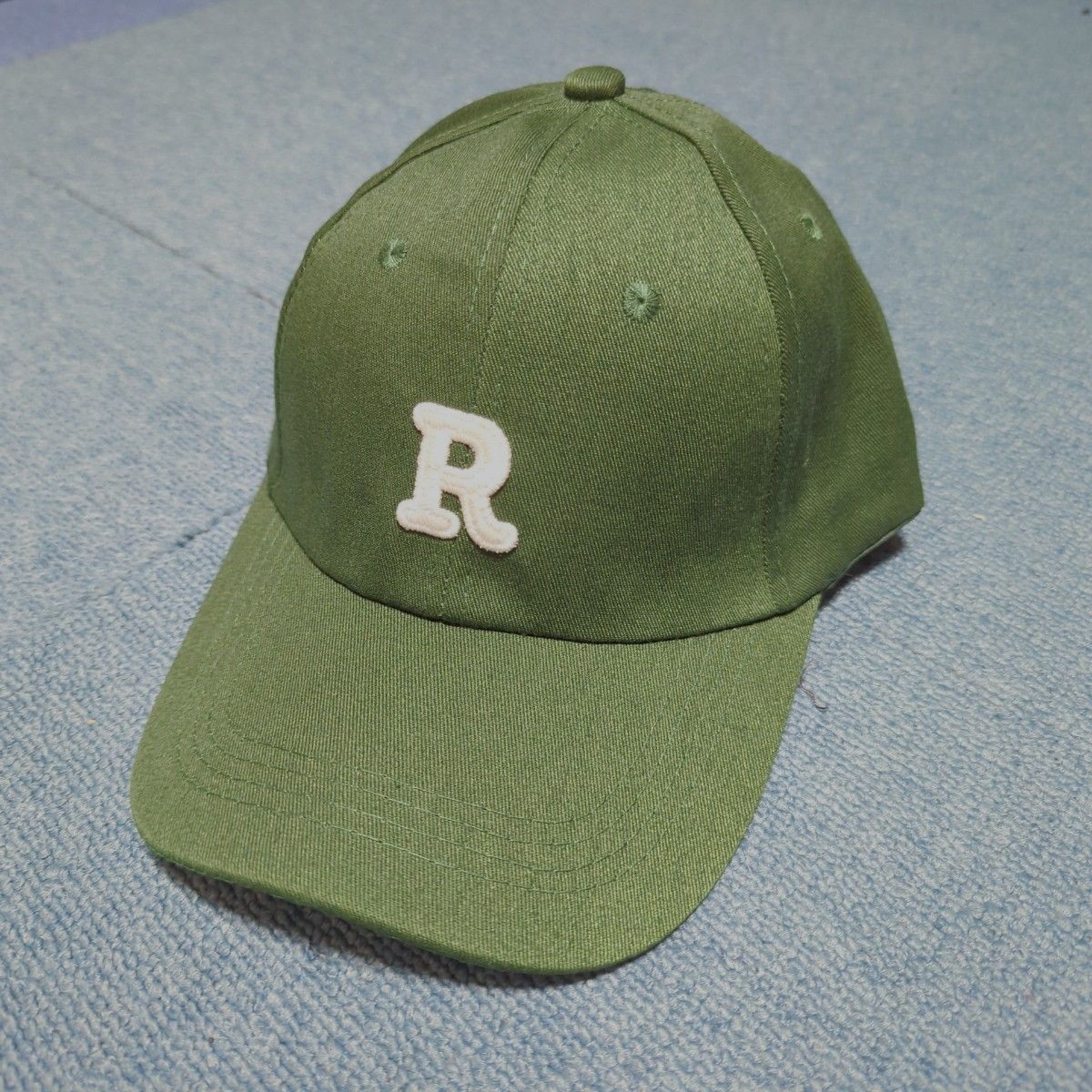 レディース 帽子 キャップ カジュアル グリーン 緑 シンプル 韓国 ロゴ おしゃれ ストリート 原宿系