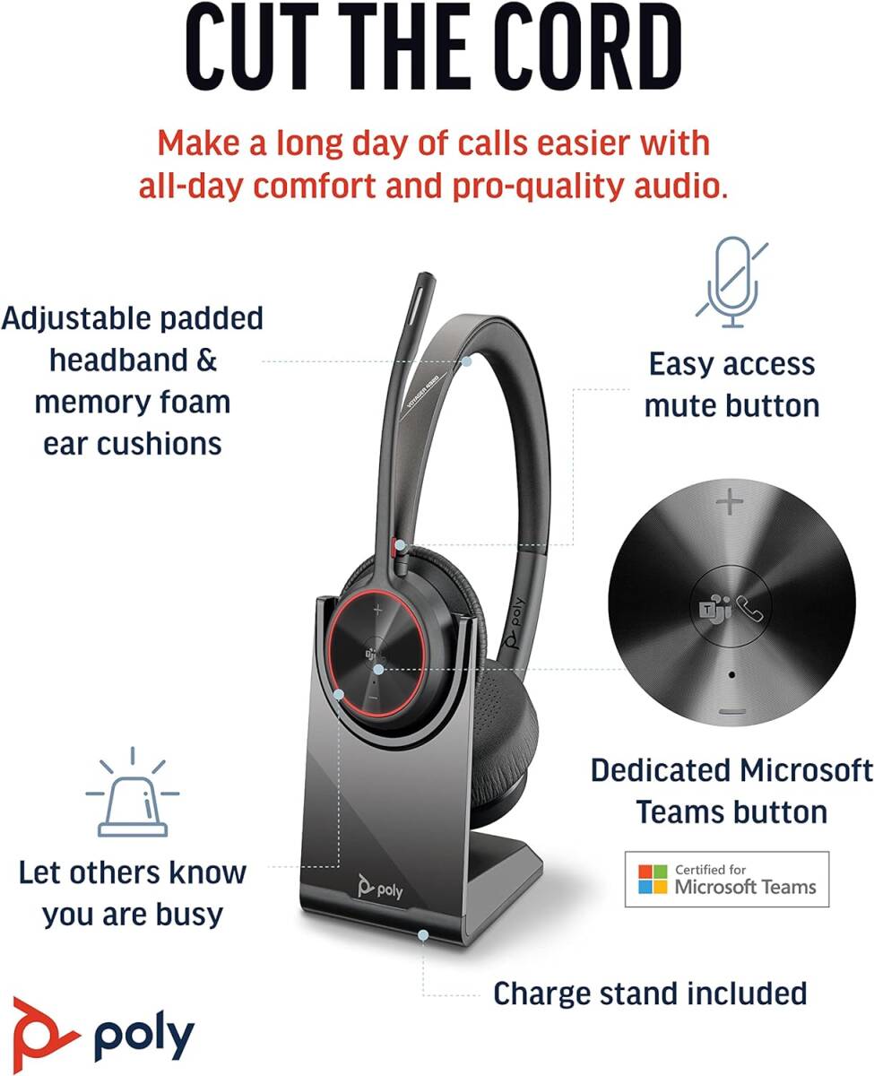 [ unused ]Plantronics by Poly Voyager 4320 UC Teams/Zoom ream .