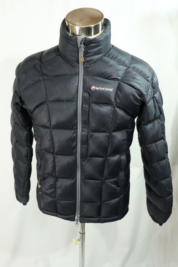 【Used】Montane モンテイン NIKWAX 本格登山 極暖 ダウンジャケット グースダウン アウトドア 登山 細身シルエット 黒 XS ■ET24A0219_画像1