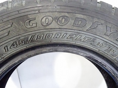 グッドイヤー CARGO PRO 145/80R12 80/78 N 145R12 ６PR LT★8.5分山 2022年 4本 ノーマル【福島発 送料無料】FUK-D13405_画像9