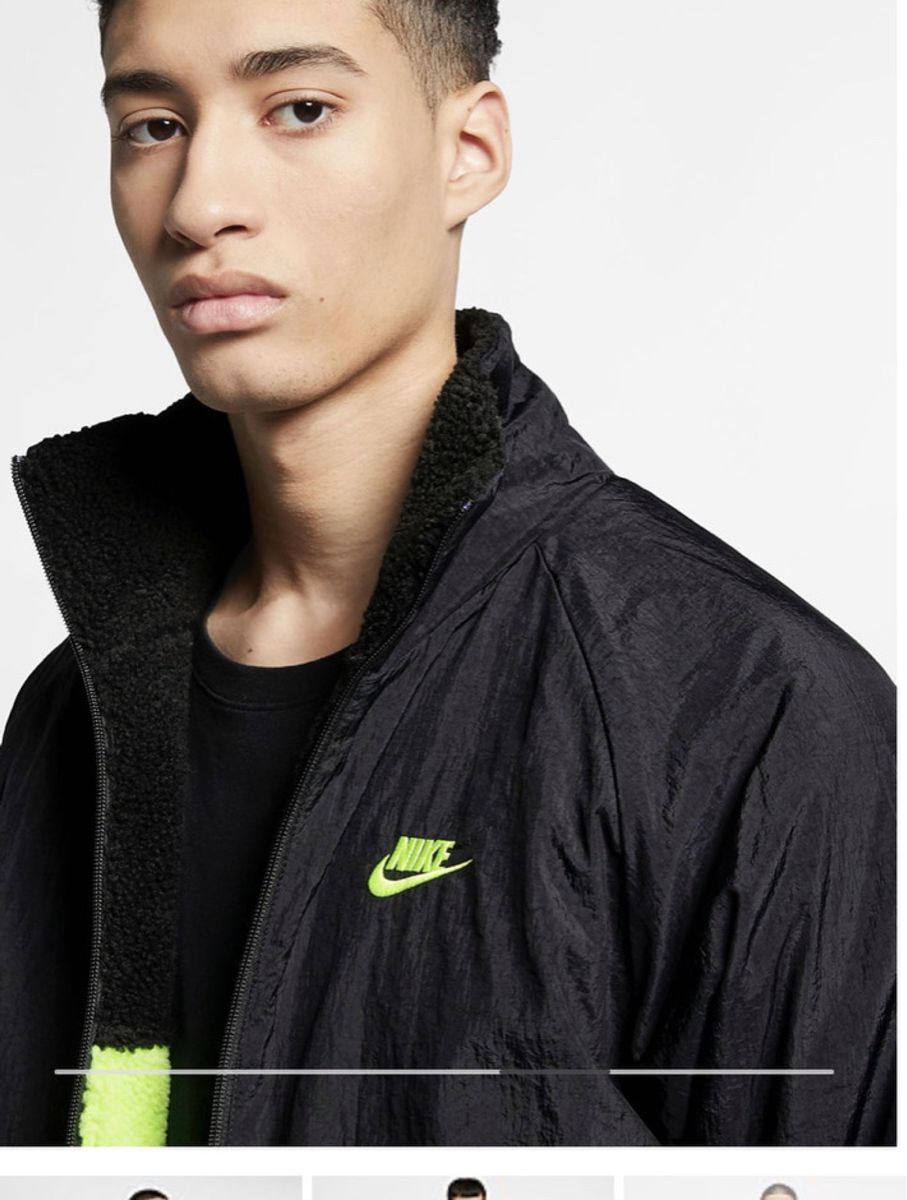 NIKE BIG SWOOSH BOA JACKET ナイキ ボア ジャケット LOGO ロゴ イエロー グラデ neon ネオン