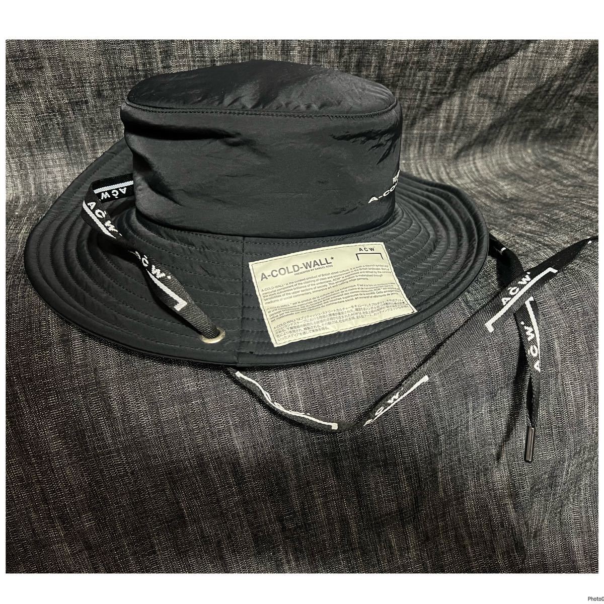 A-COLD-WALL バケットハット　黒　コード　ブラック　帽子