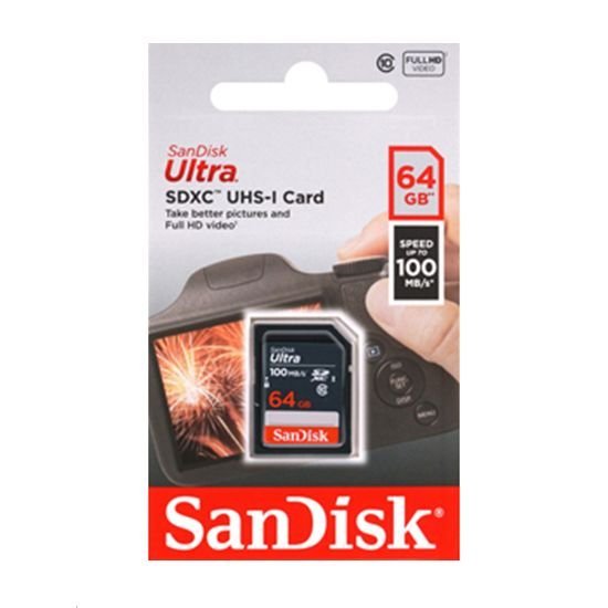 送料無料 SanDisk SDXCカード 64GB UHS-I 100MB/s Ultra SDSDUNR-064G-GN3IN_画像1