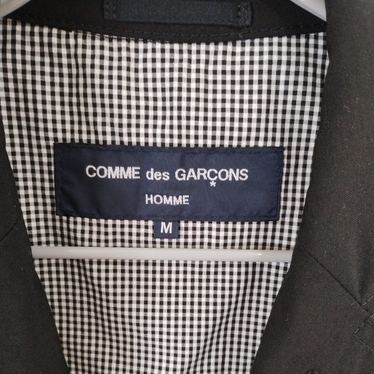 COMME des GARCONS HOMME　コム デ ギャルソン　セットアップ　スーツ　ブラック　ジャケット(HG-J061 size M)　パンツ(HG-P047 size L)_画像3