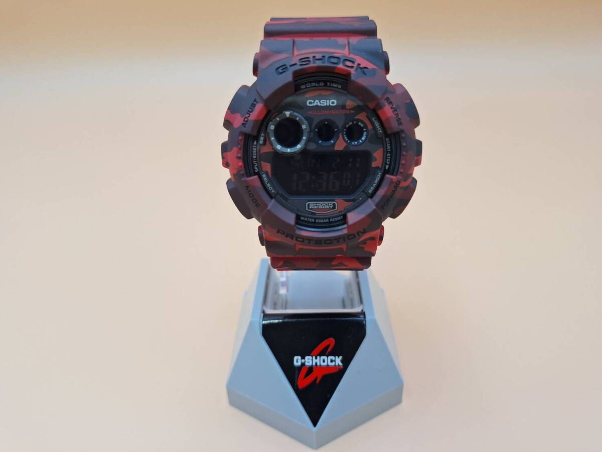 【未使用】 CASIO カシオ G-SHOCK Gショック GD-120CM カモフラージュ レッド ミリタリー 迷彩 赤_画像1