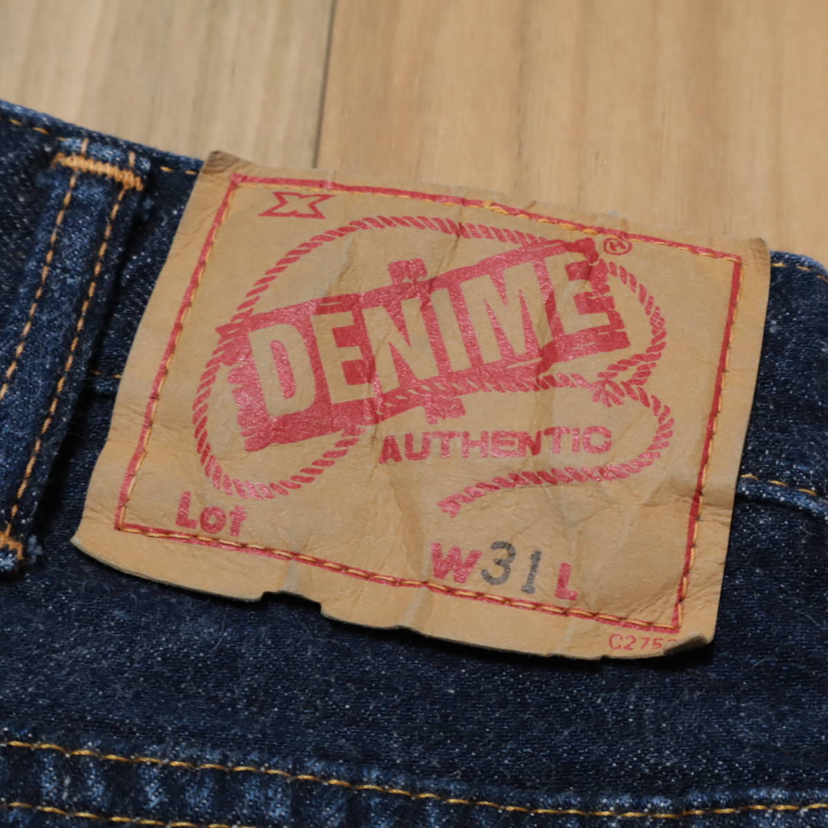 ■DENIME ドゥニーム■606 タイプ スリム デニム パンツ■メンズ w31 濃紺 インディゴ 42TALON■ビンテージ レプリカ ジーンズ 60s 70s_画像7