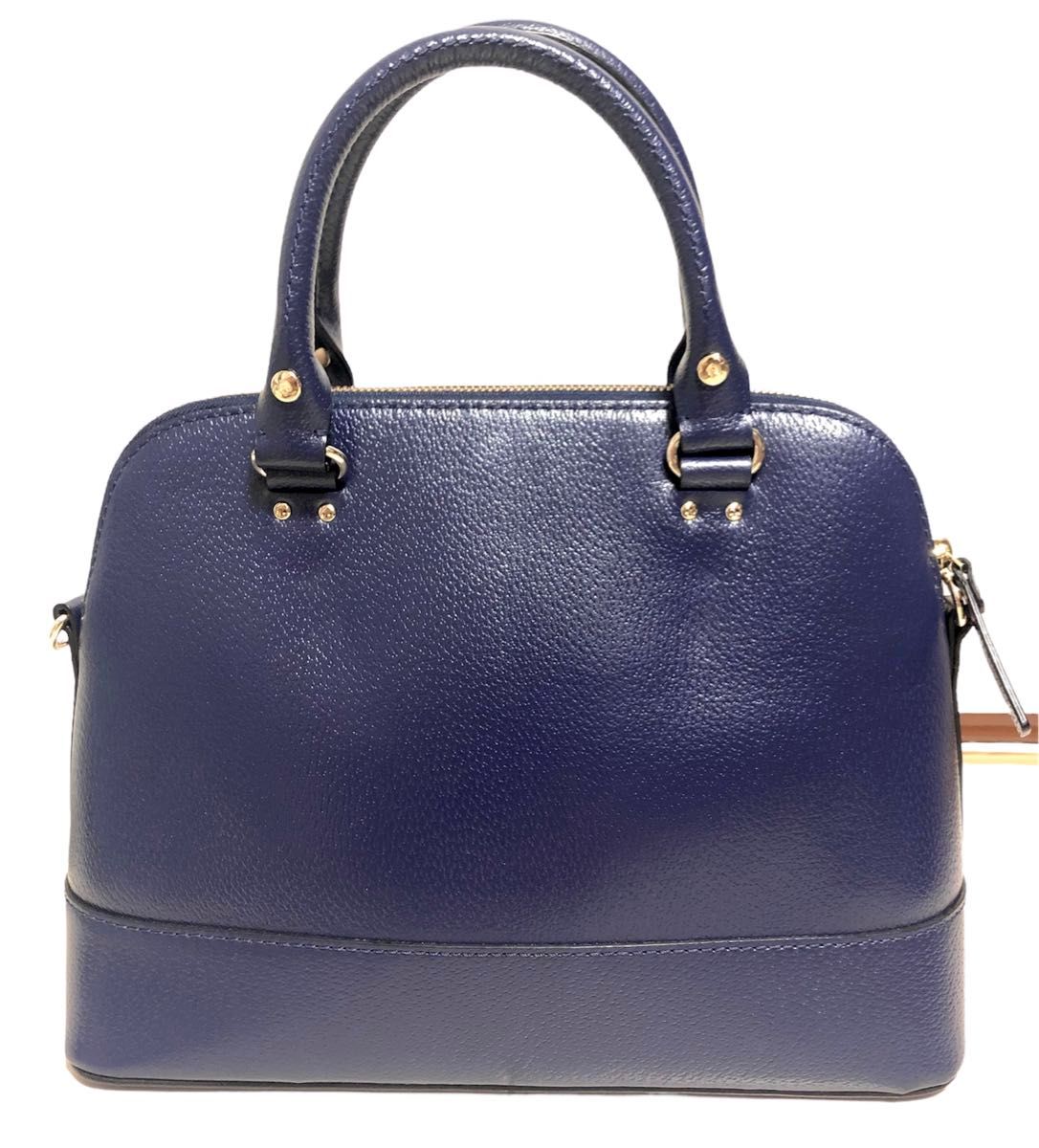 超美品☆ kate spade NEW YORK  2way ショルダーバッグ　青 ブルー  レザー ハンドバッグ　ケイトスペード