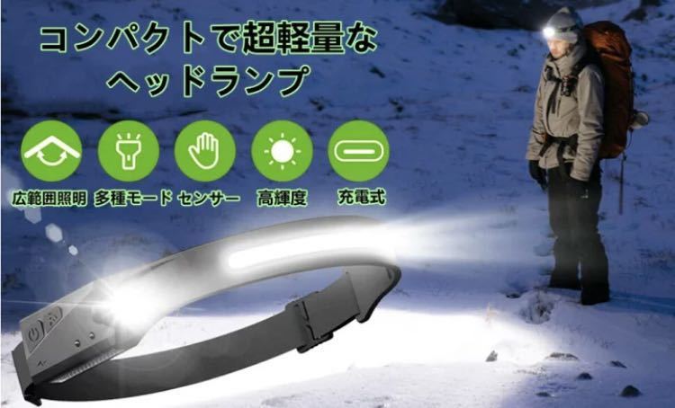 ヘッドライト 充電式USB ヘッドランプ 5種点灯モード 超軽量 高輝度IPX4防水 釣り登山 作業灯 停電対策の画像10