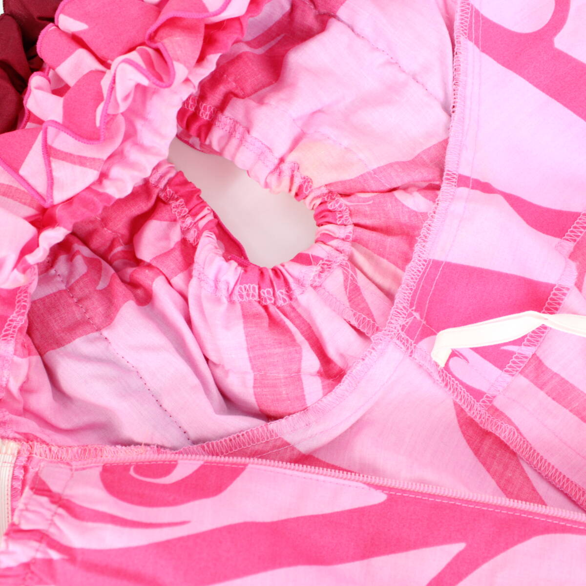 『送料無料』【フラダンス用衣装 グラデーションカラー】ALOHASTANDARDS ドレス ワンピース ムームー ピンク ホワイト プルメリア柄_画像8