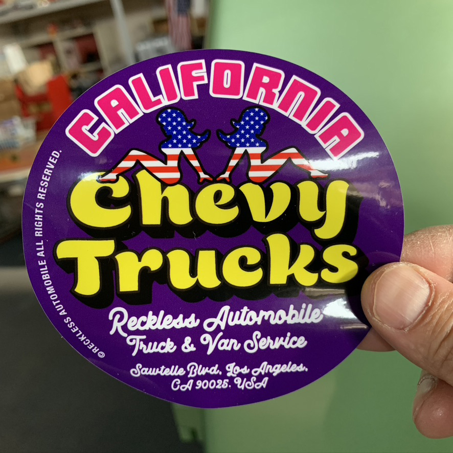 送料無料！★Reckless Automobile NEWステッカー「CHEVY TRUCKS」シボレーC10/S10/C1500/エルカミ TRUCKIN' エアサス トラッキン アメ車_画像2