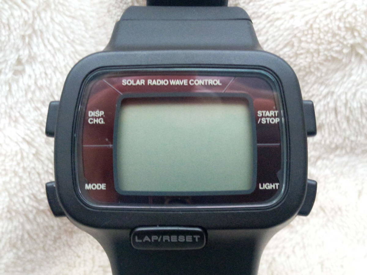 ジャンク　無印良品　SEIKO　電波ソーラー　デジタル腕時計　スーパーランナーズ