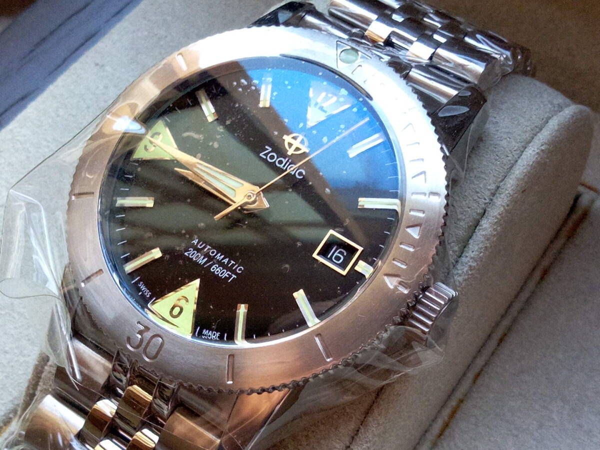 新品未使用 Zodiac Super Sea Wolf 58 Skin ZO9201　ゾディアックスーパーシーウルフダイバー200ｍ
