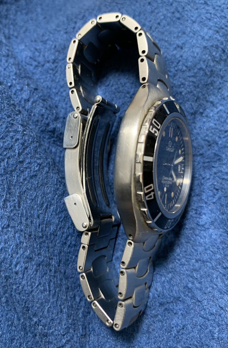 稼働 オメガ シーマスター クォーツ プロフェッショナル 200m 腕時計 男女兼用 OMEGA seamaster professional quartz 36mm case diver_画像7