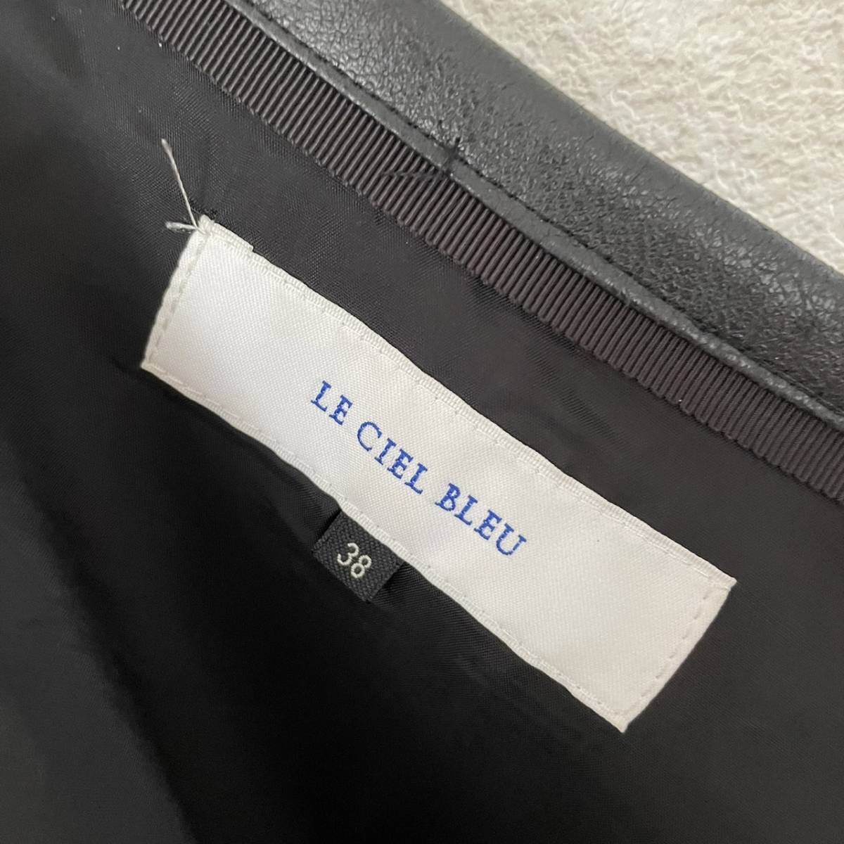 [ Le Ciel Bleu ] waist part car f piping miniskirt size 38