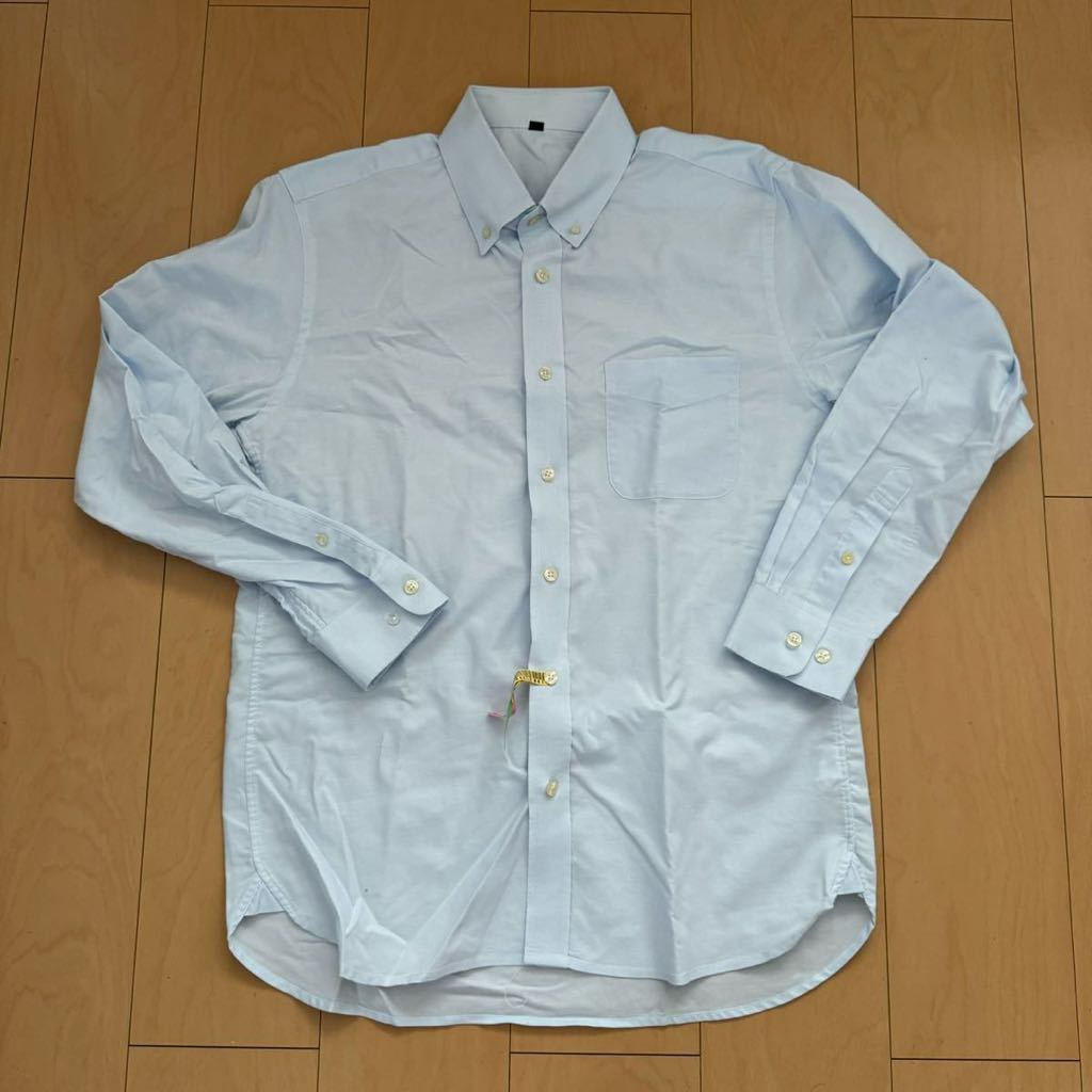 無印良品 ボタンダウンシャツ ブルー サイズXL クリーニング済美品 格安!の画像1