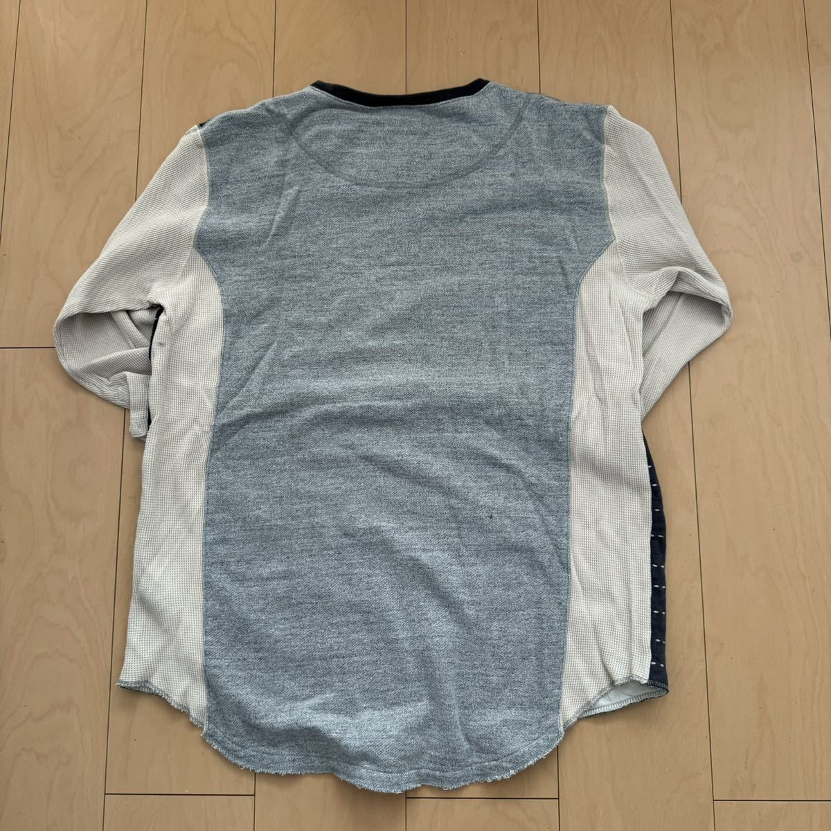激レア! SASQUATCH fabrix パッチワーク5部袖Tシャツ サイズXL 日本製 美品格安!_画像2