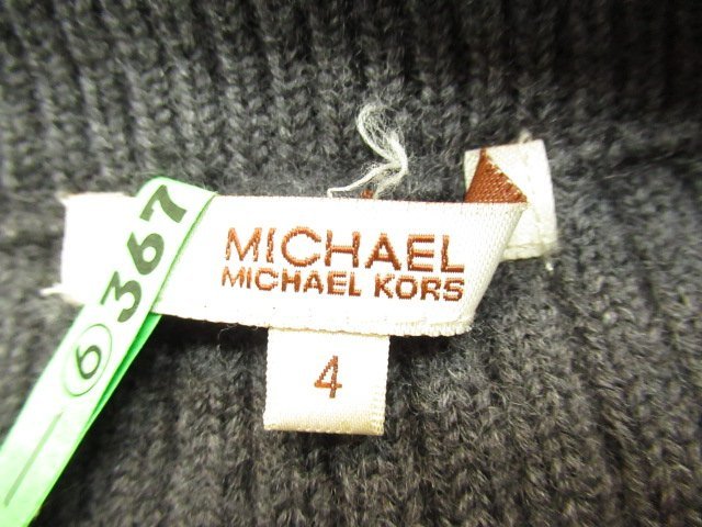 MICHAEL MICHAEL KORS マイケルコース 美品 ★レディース ニット Wジップアップ ブルゾン 4 グレー ★宅配便S★o041_画像9