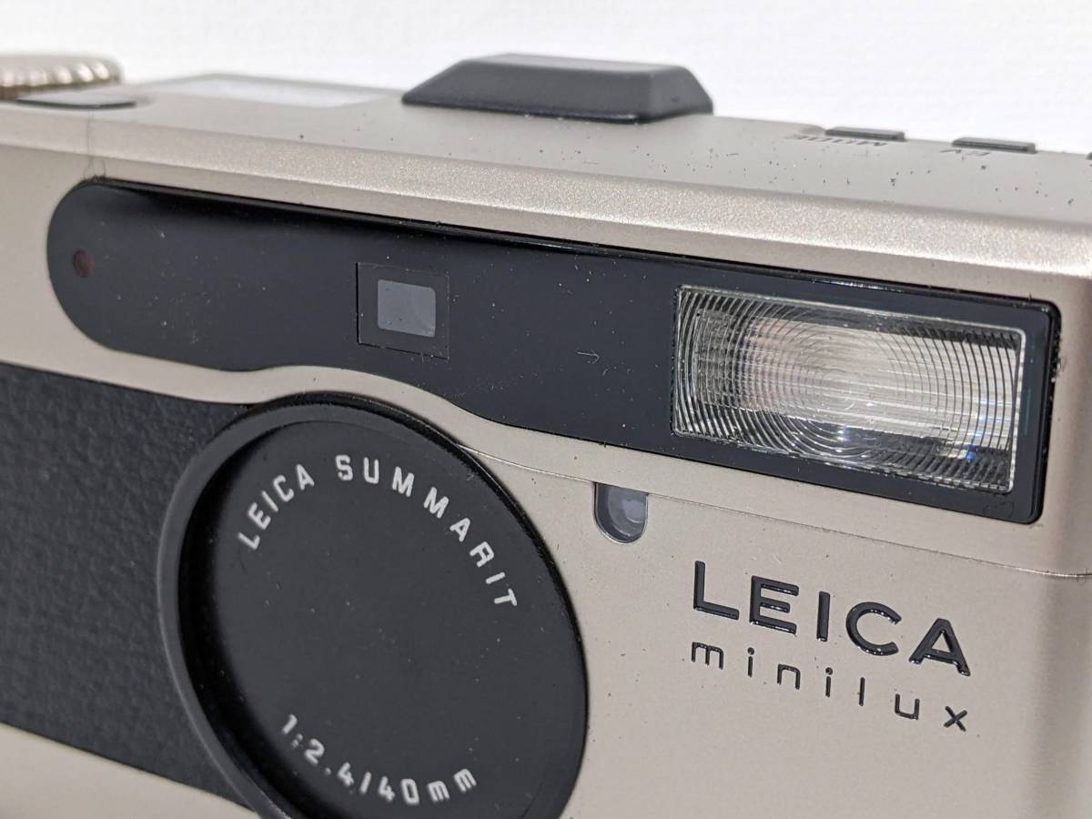 【43777】Leica ライカ minilux ミニルックス コンパクトフィルムカメラ レンズ 1:2.4/40mm ソフトケース付き 動作品_画像4