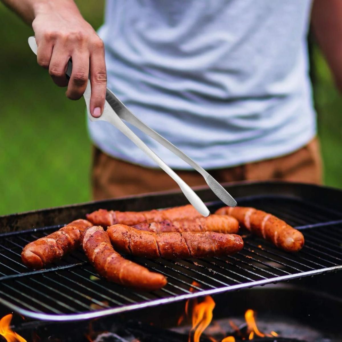 トング 焼肉トング ステンレス キャンプ バーベキュー 焼き肉トング 2個セット アウトドア 焼肉 BBQ 調理用品 