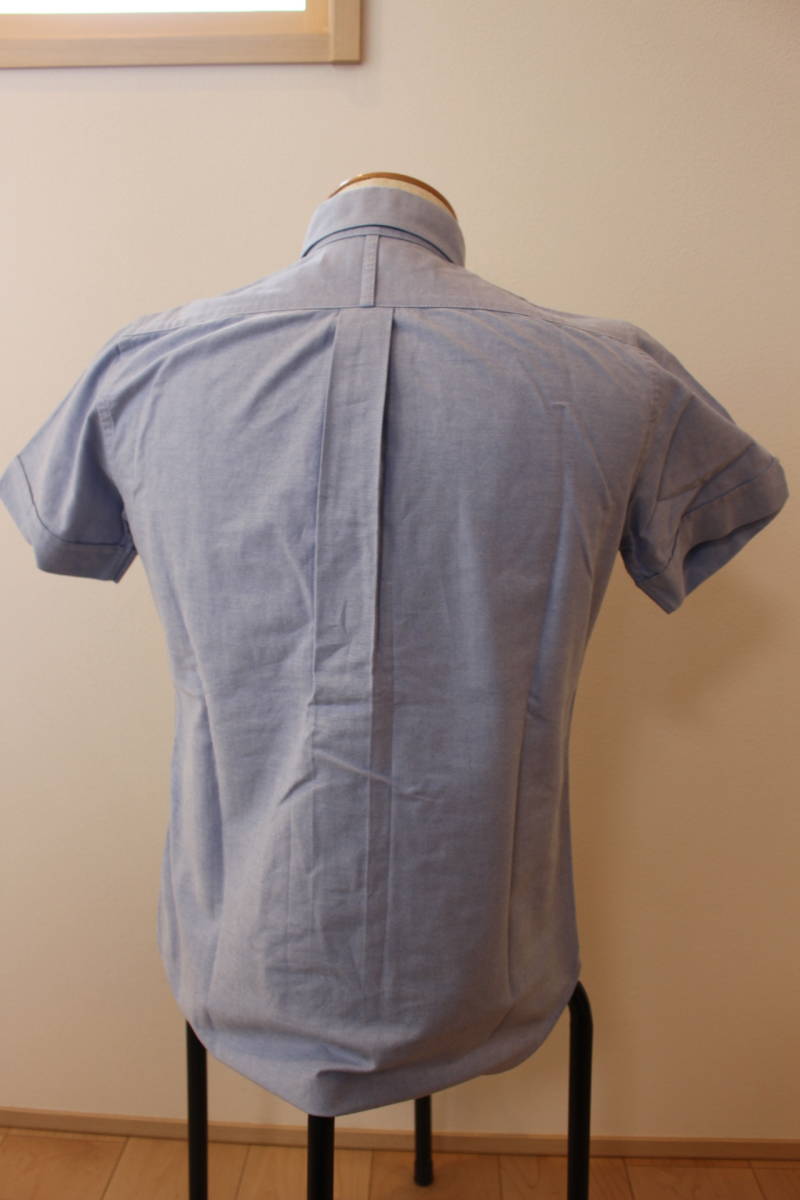 A403★美品★トラディショナルウエザーウエア ボタンダウン半袖シャツ Sサイズ ブルー_画像8