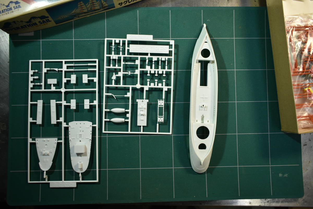 Qn982 【絶版 1977年】 IMAI B-312 1:350 Sagres II 洋上模型 サグレスⅡ ポルトガル海軍 デカール【未組立品】60サイズ_画像5