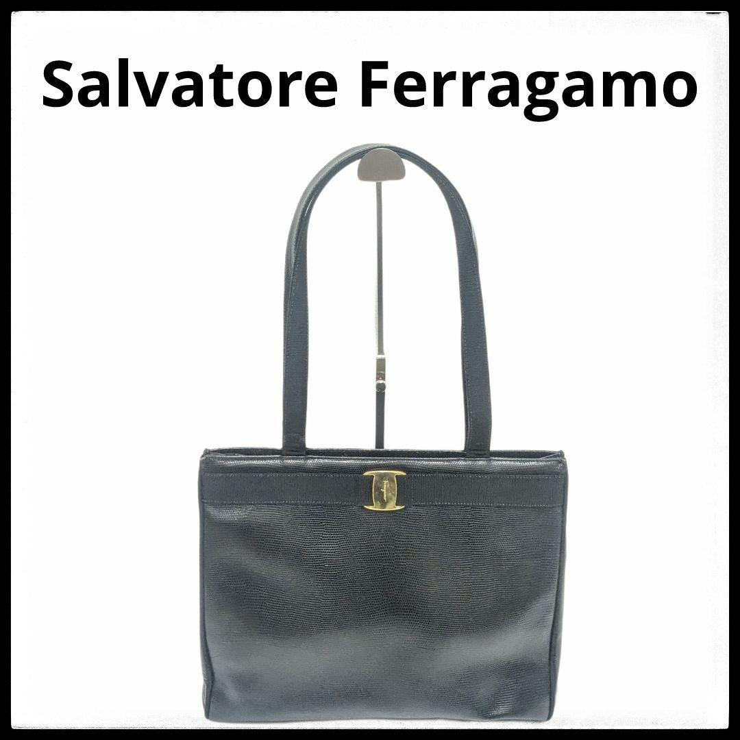 オススメSalvatore Ferragamo トートバッグ 黒_画像1