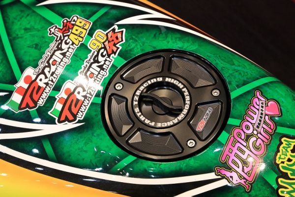 フューエルタンクキャップ 【 NSR50 他 】 [ レッド ] NSRmini NSR80 NSF100 T2Racing アルミ製の画像6