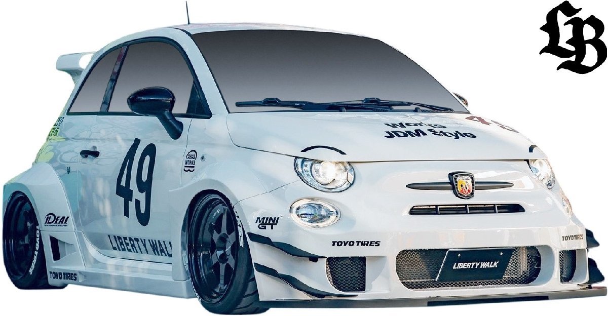 【M’s】アバルト595 ABARTH595 後期 2017.2- LB-WORKS x Abas Works コンプリートボディキット 6点 FRP LIBERTY WALK リバティーウォーク_画像5