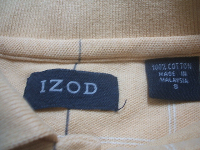 ★IZOD チェックポロシャツ ベージュ系★S_画像6