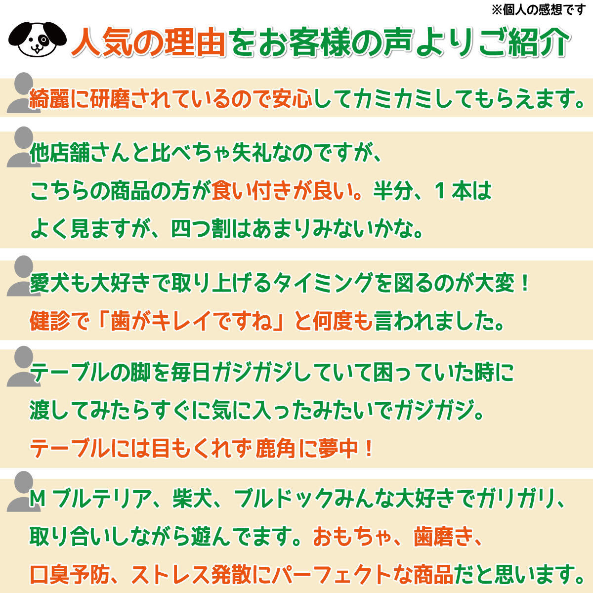 ■ 中型犬用 ■ ロングタイプ1本 ■ 天然 北海道産 蝦夷鹿の角 ■ 犬のおもちゃ ■ 無添加 エゾシカ ツノ 鹿の角 犬 32112_画像3