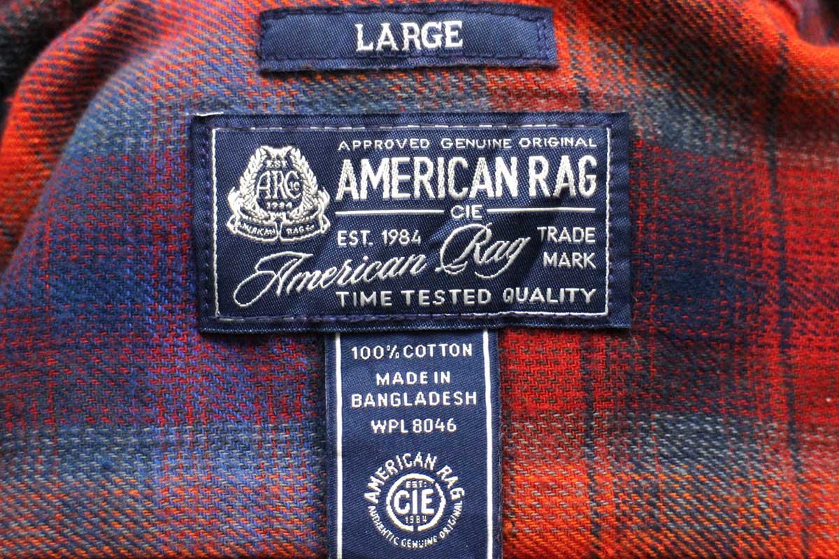 ★AMERICAN RAG CIE アメリカンラグシー オンブレチェック コットン ライトネルシャツ L★02 シャドーチェック_画像4