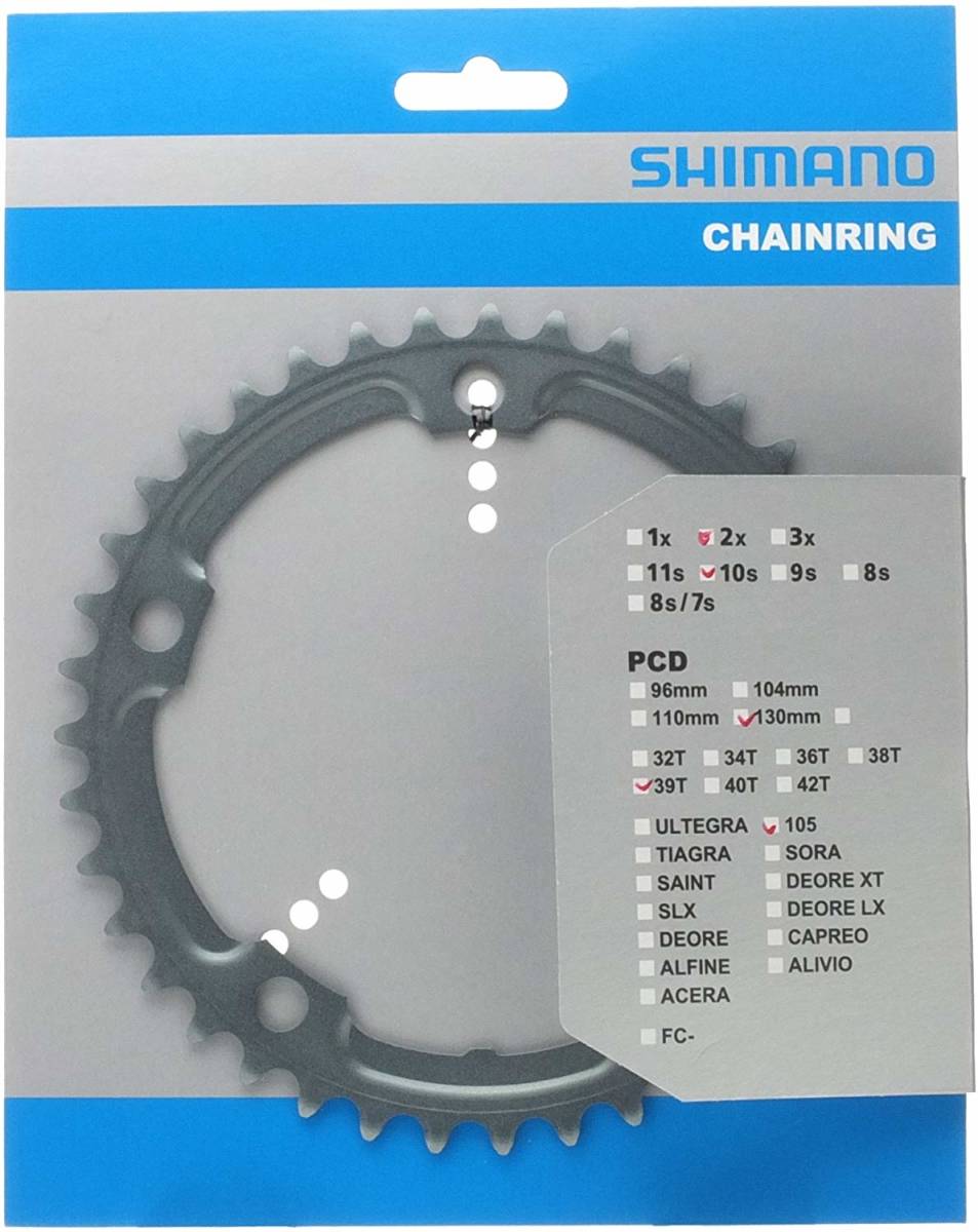 SHIMANO(シマノ) 105 FC-5600 チェーンリング 39T シルバー 未使用送料込み_ネットからの取得画像です。