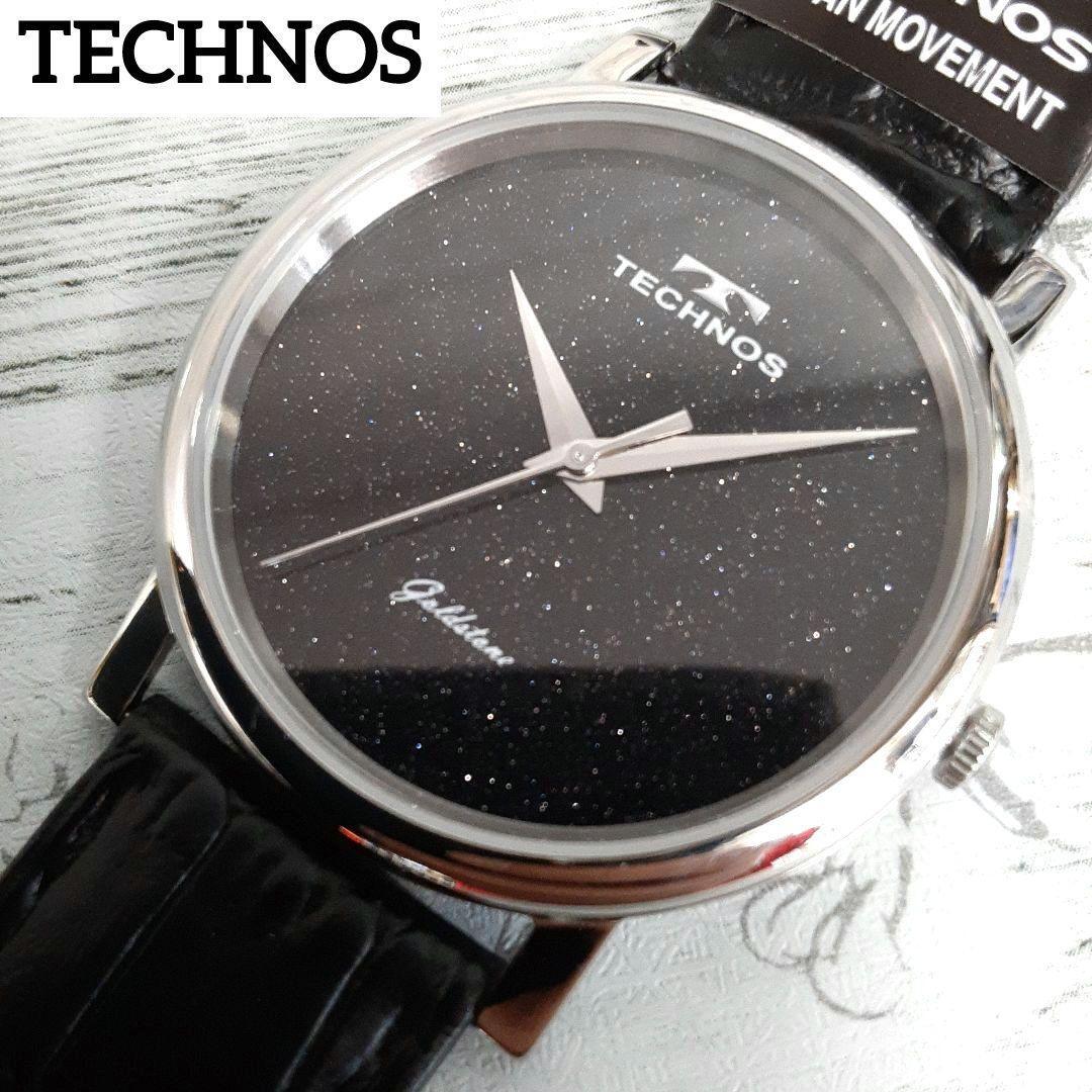 テクノス T9A56SB メンズ腕時計、ブラック、文字盤色 - ブラック、の画像1